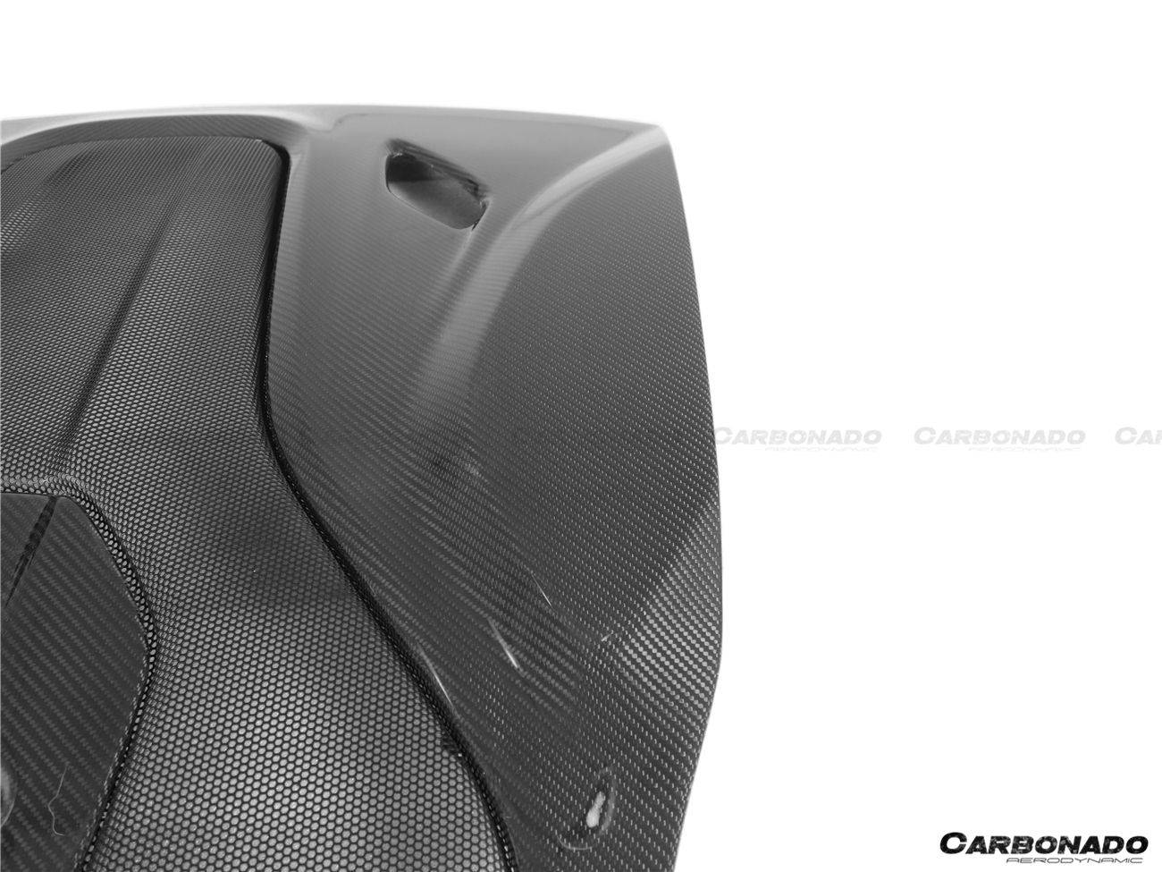 Parachoques trasero de fibra de carbono estilo 600LT para McLaren 540C, 570S y 570GT Carbonado 2015-2020 con difusor, alerón de maletero, motor, maletero y escape.