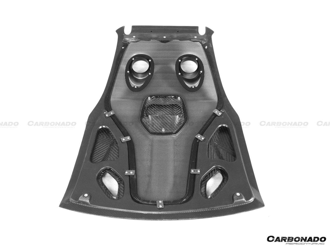 Parachoques trasero de fibra de carbono estilo 600LT para McLaren 540C, 570S y 570GT Carbonado 2015-2020 con difusor, alerón de maletero, motor, maletero y escape.