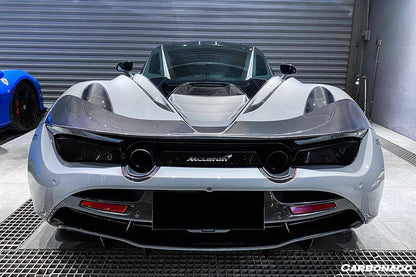 Carbonado OEM Style Dry Carbon Fiber Rear Bumper Upper Exhaust Valance Panel | 2017-2022 McLaren 720S