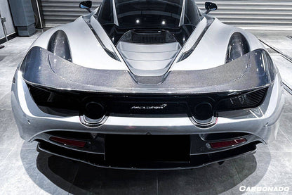 Carbonado OEM Style Dry Carbon Fiber Rear Bumper Upper Exhaust Valance Panel | 2017-2022 McLaren 720S