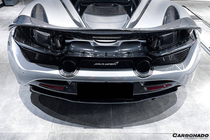 Carbonado OEM Style Dry Carbon Fiber Rear Bumper Upper Exhaust Valance Panel | 2017-2022 McLaren 720S