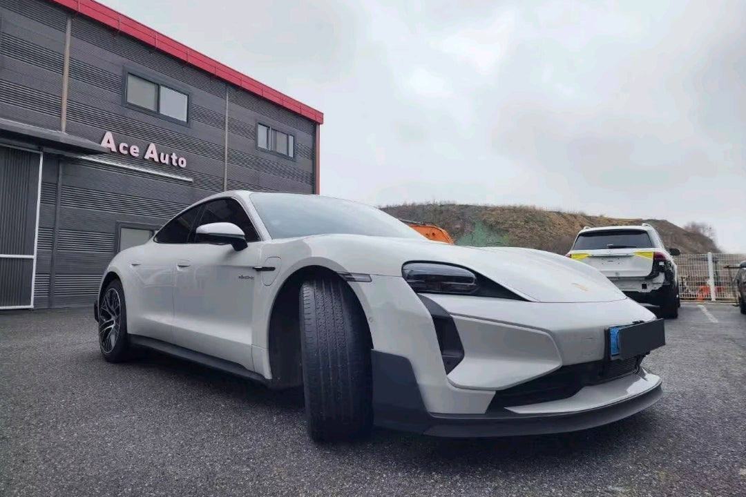 Carbonado Aero 2025-UP Porsche Taycan 9J1.2 Front Bumper Carbonado (Turbo GT) | Fits 4, 4S, GTS, Turbo, Turbo S, ST, CT, Sport Turismo