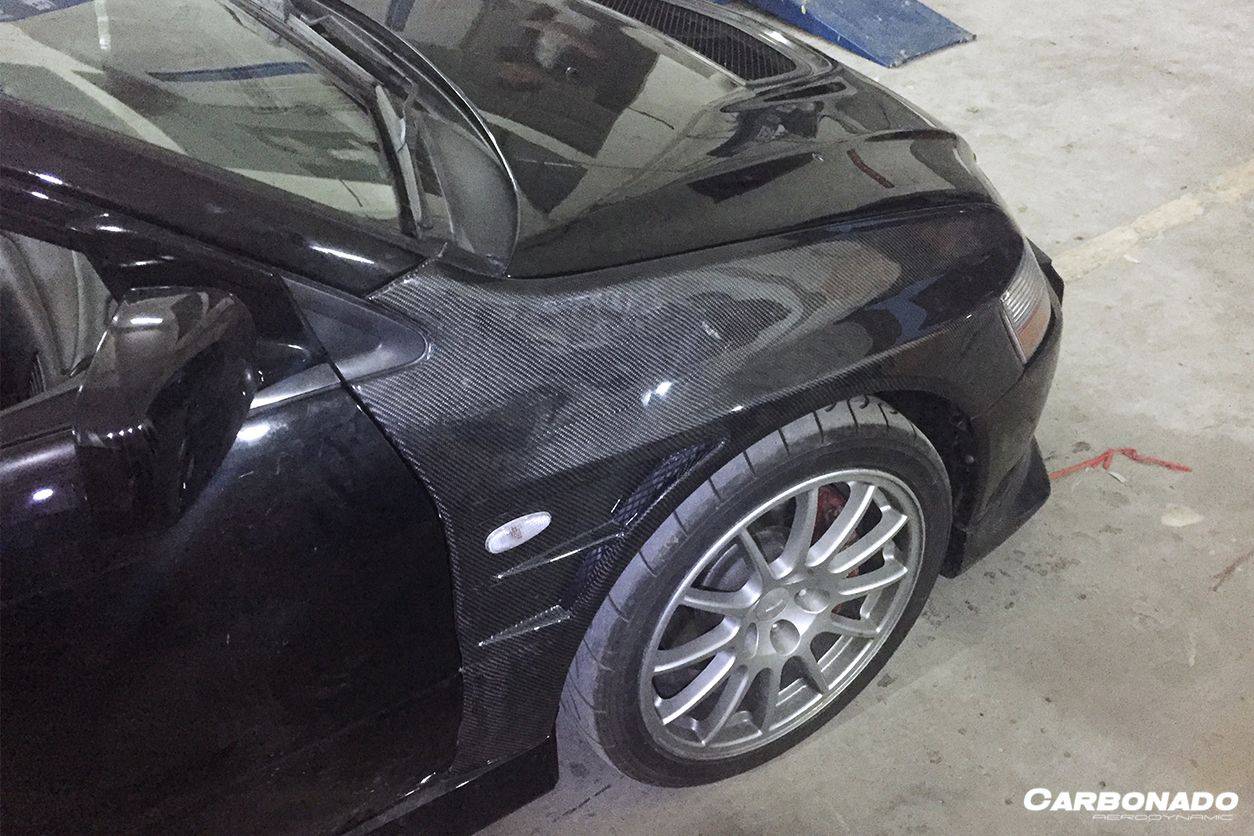 Carbonado D1 Style Carbon Fiber Fender | 2003-2006 Mitsubishi Evo 7/8/9