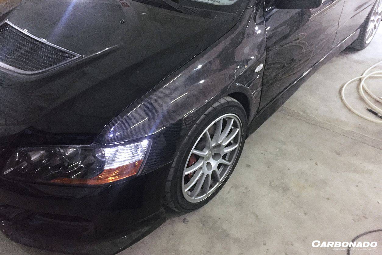 Carbonado D1 Style Carbon Fiber Fender | 2003-2006 Mitsubishi Evo 7/8/9