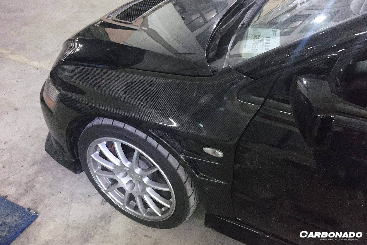 Carbonado D1 Style Carbon Fiber Fender | 2003-2006 Mitsubishi Evo 7/8/9