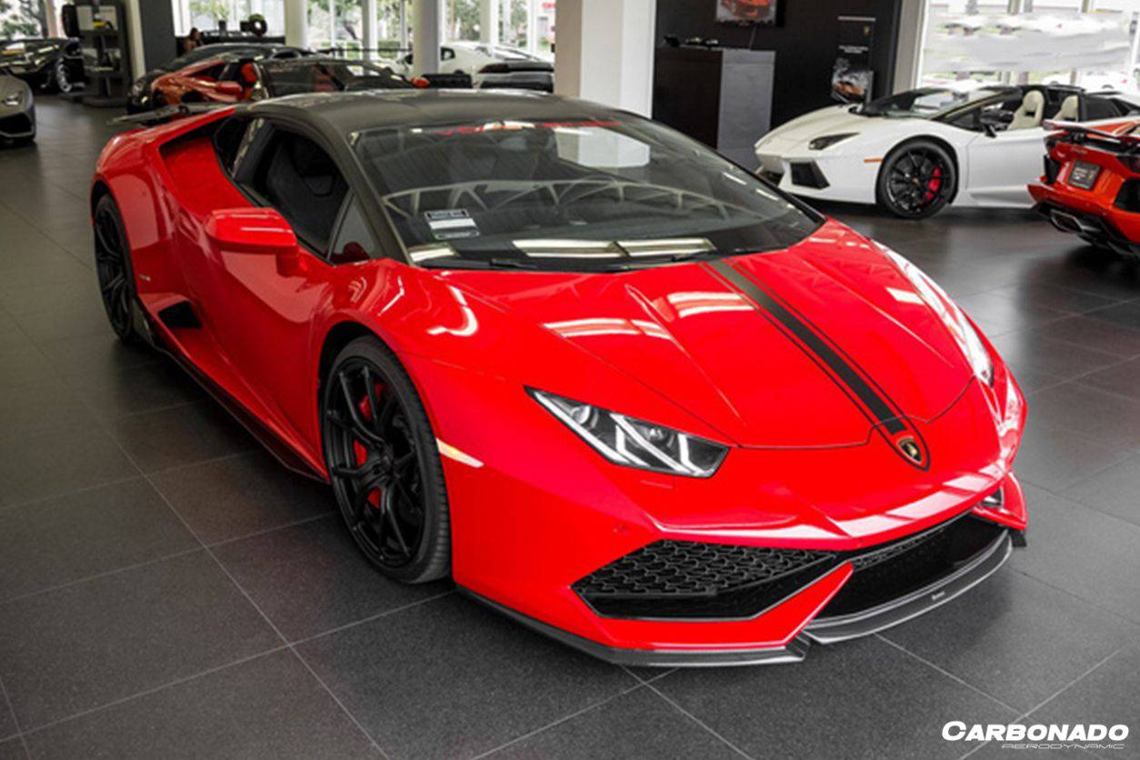 Borde delantero de fibra de carbono estilo Lamborghini Huracan LP610 VRS Carbonado 2015-2020