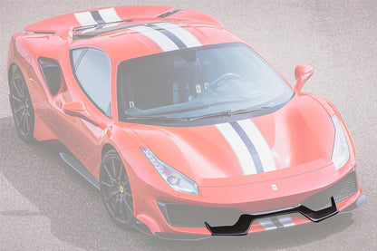 Parachoques delantero de fibra de carbono DarwinPRO 2018-2022 Ferrari 488 Pista con borde central