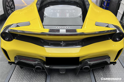 Alerón de maletero de fibra de carbono estilo Ferrari 488 Pista NV Carbonado 2018-2022