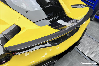 Alerón de maletero de fibra de carbono estilo Ferrari 488 Pista NV Carbonado 2018-2022