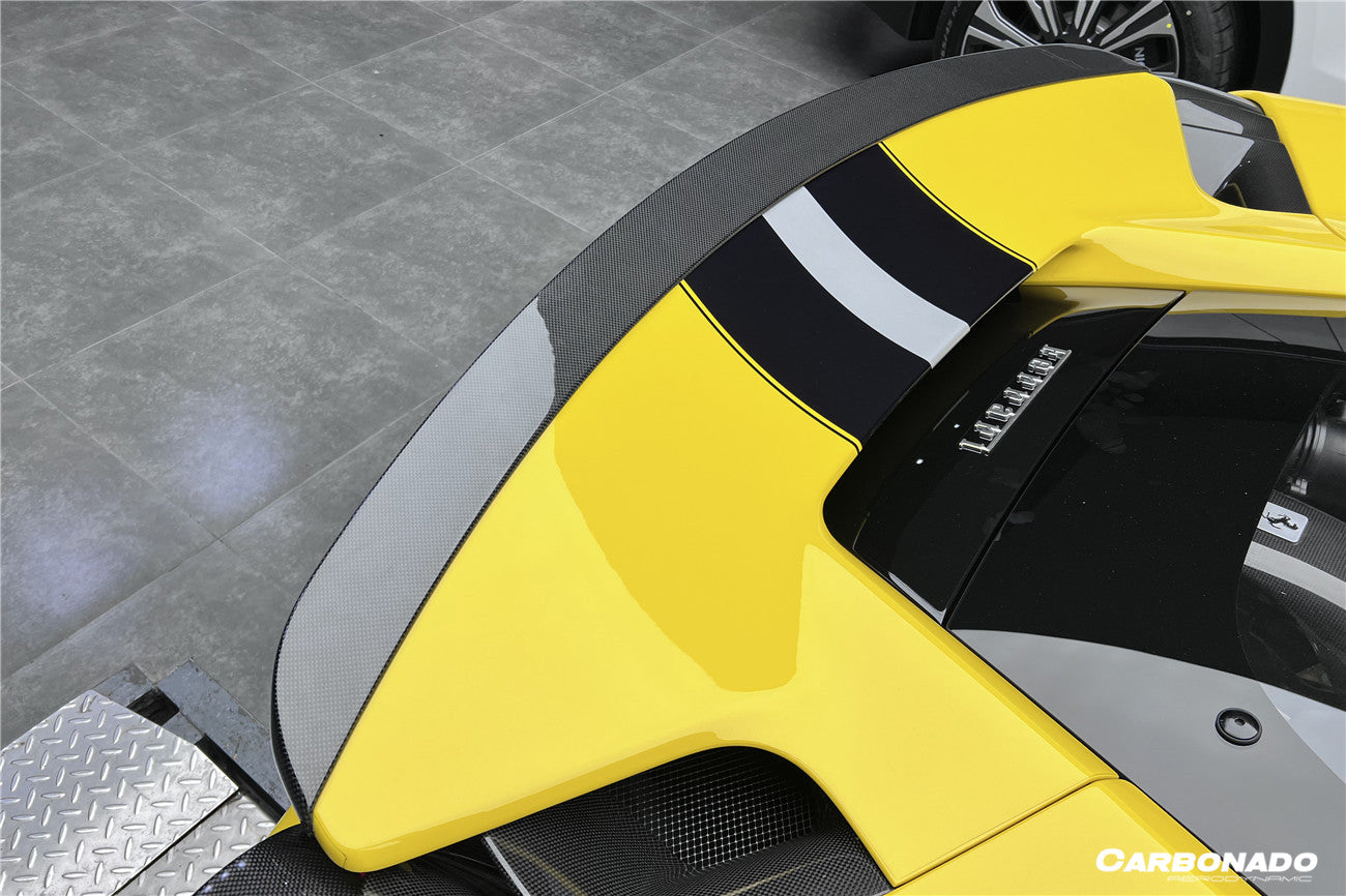 Alerón de maletero de fibra de carbono estilo Ferrari 488 Pista NV Carbonado 2018-2022