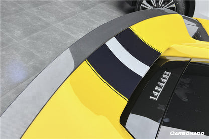 Alerón de maletero de fibra de carbono estilo Ferrari 488 Pista NV Carbonado 2018-2022