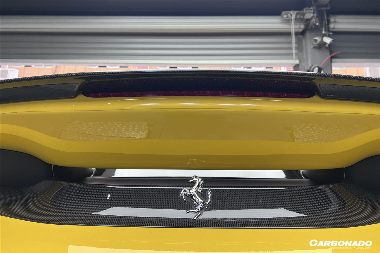 Alerón de maletero de fibra de carbono estilo Ferrari 488 Pista NV Carbonado 2018-2022