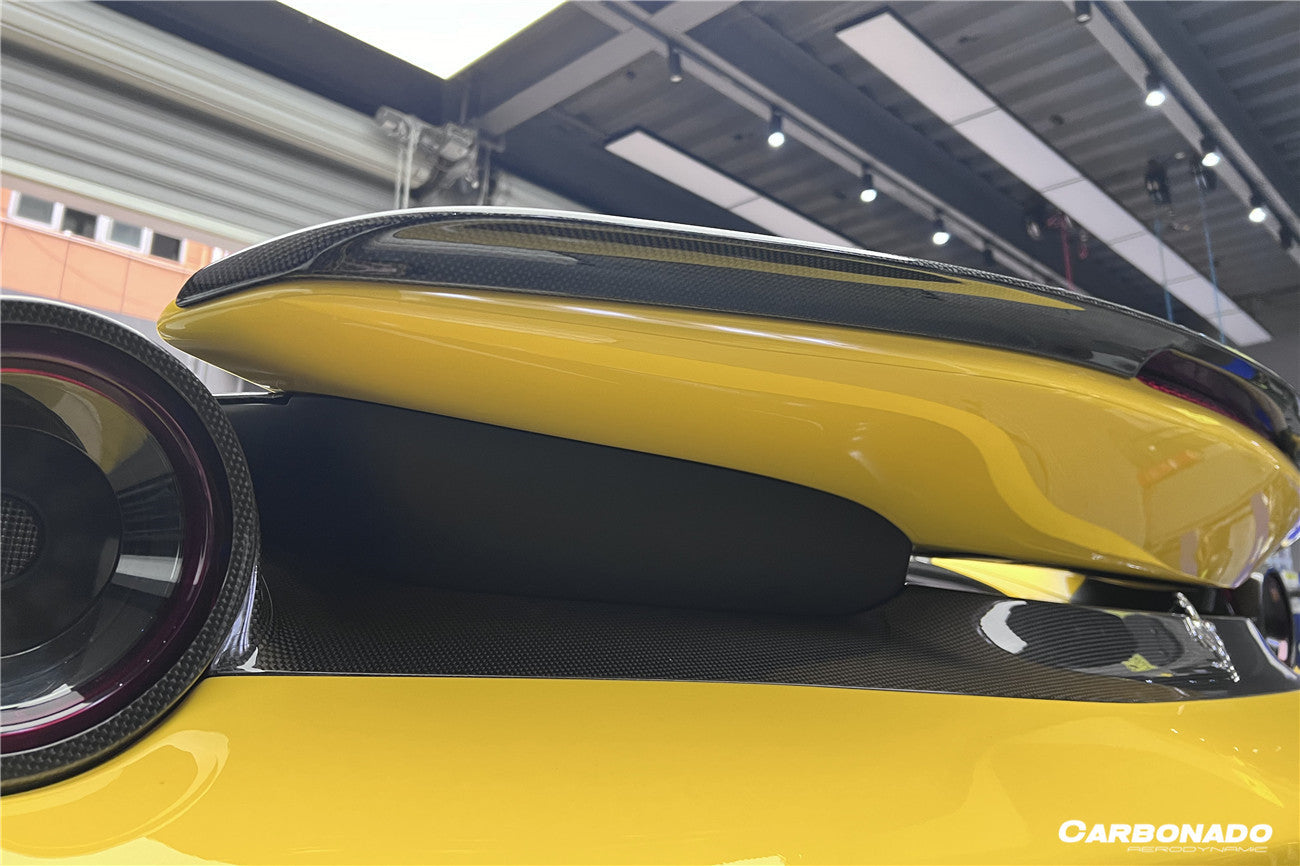 Alerón de maletero de fibra de carbono estilo Ferrari 488 Pista NV Carbonado 2018-2022