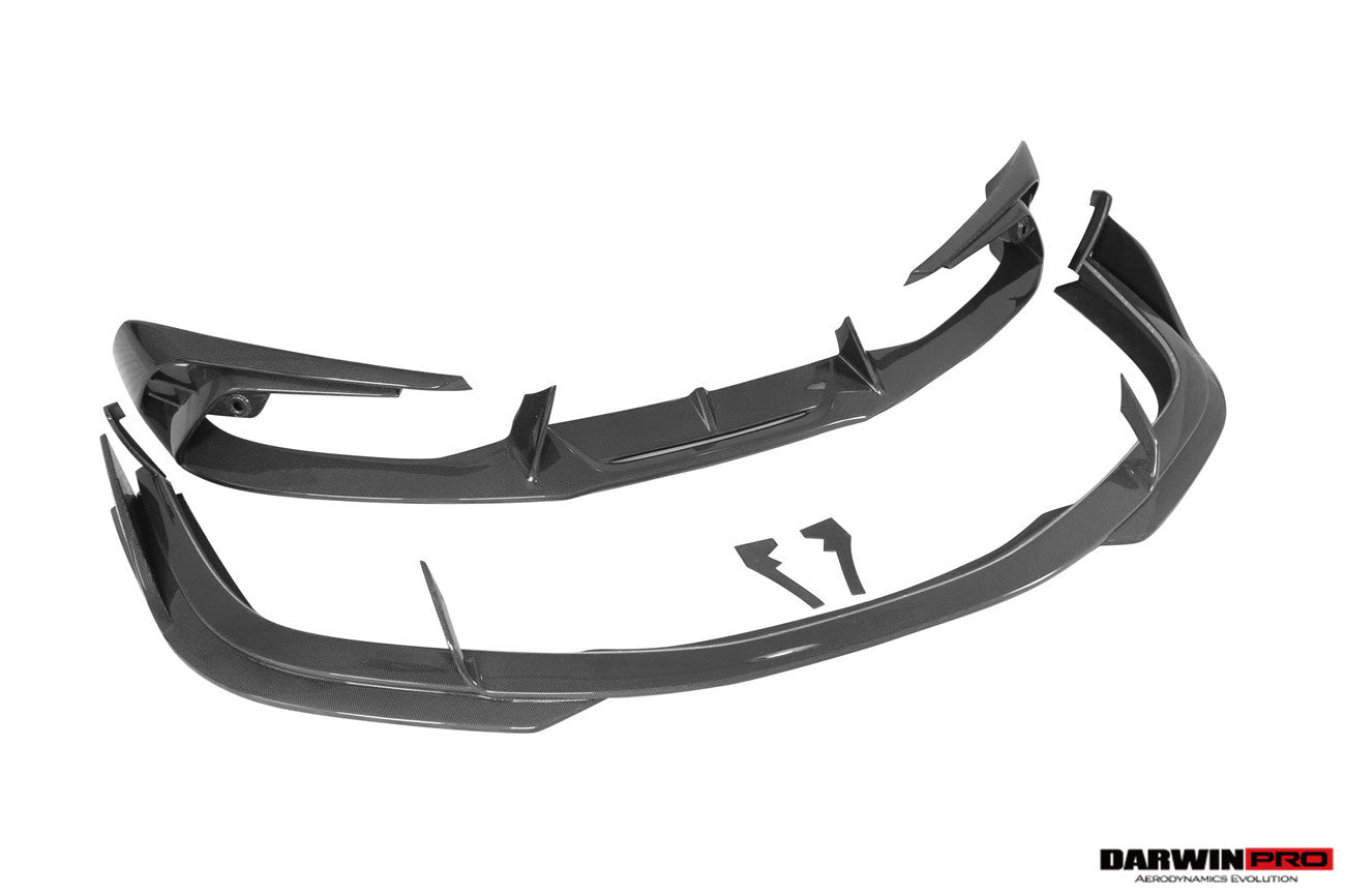 Divisor de parachoques delantero de fibra de carbono DarwinPRO 2022-2025 para Ferrari 296 GTB y GTS tipo F171 iMP