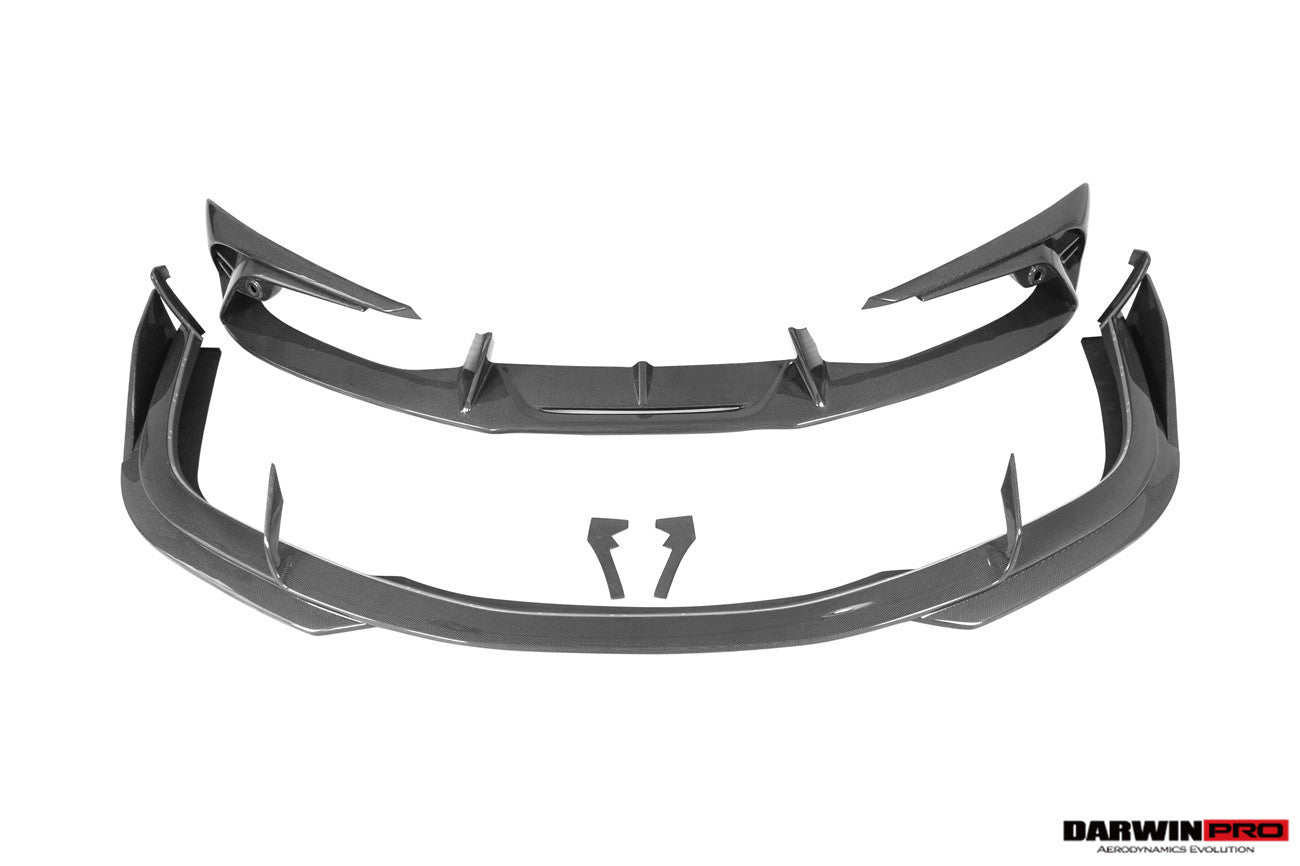 Divisor de parachoques delantero de fibra de carbono DarwinPRO 2022-2025 para Ferrari 296 GTB y GTS tipo F171 iMP