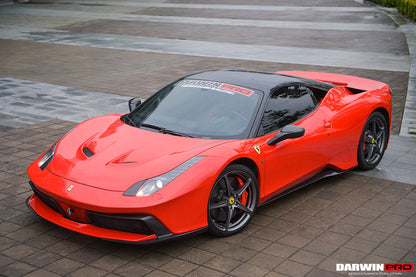DarwinPRO BKSS Style Carbon Fiber Hood and Partial Carbon Fiber Front Bumper | 2010-2015 Ferrari 458 Coupe, Spider