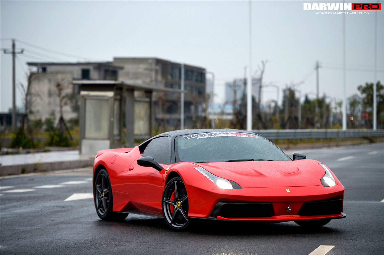 DarwinPRO BKSS Style Carbon Fiber Hood and Partial Carbon Fiber Front Bumper | 2010-2015 Ferrari 458 Coupe, Spider