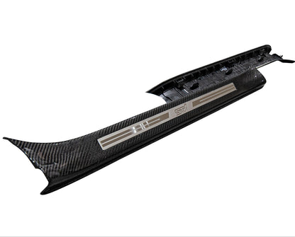 Rexpeed Carbon Fiber STI Front Scuff Plate Full Replacement | 2015–2021 Subaru WRX & STI (VA) - 1