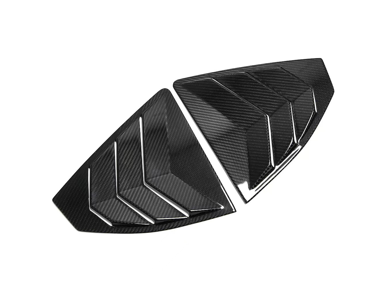 Rexpeed Dry Carbon Rear Window Louver Shutter Covers | 2022+ Subaru WRX VB - 1