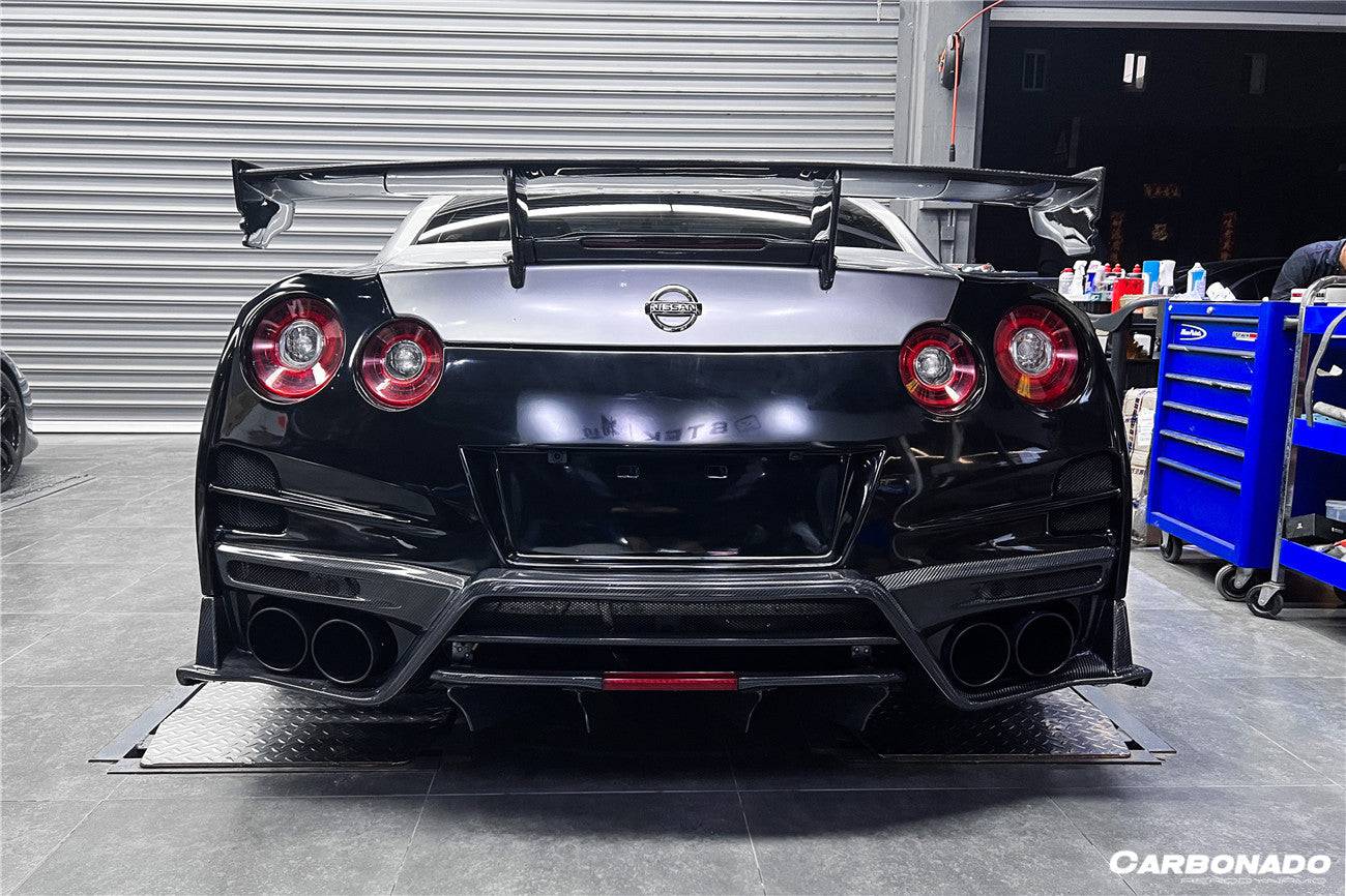 Carbonado 2008-2023 Nissan GTR R35 CBA DBA EBA TS Style Rear Bumper With Diffuser