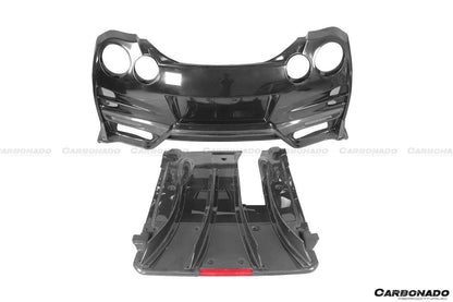 Carbonado 2008-2023 Nissan GTR R35 CBA DBA EBA TS Style Rear Bumper With Diffuser