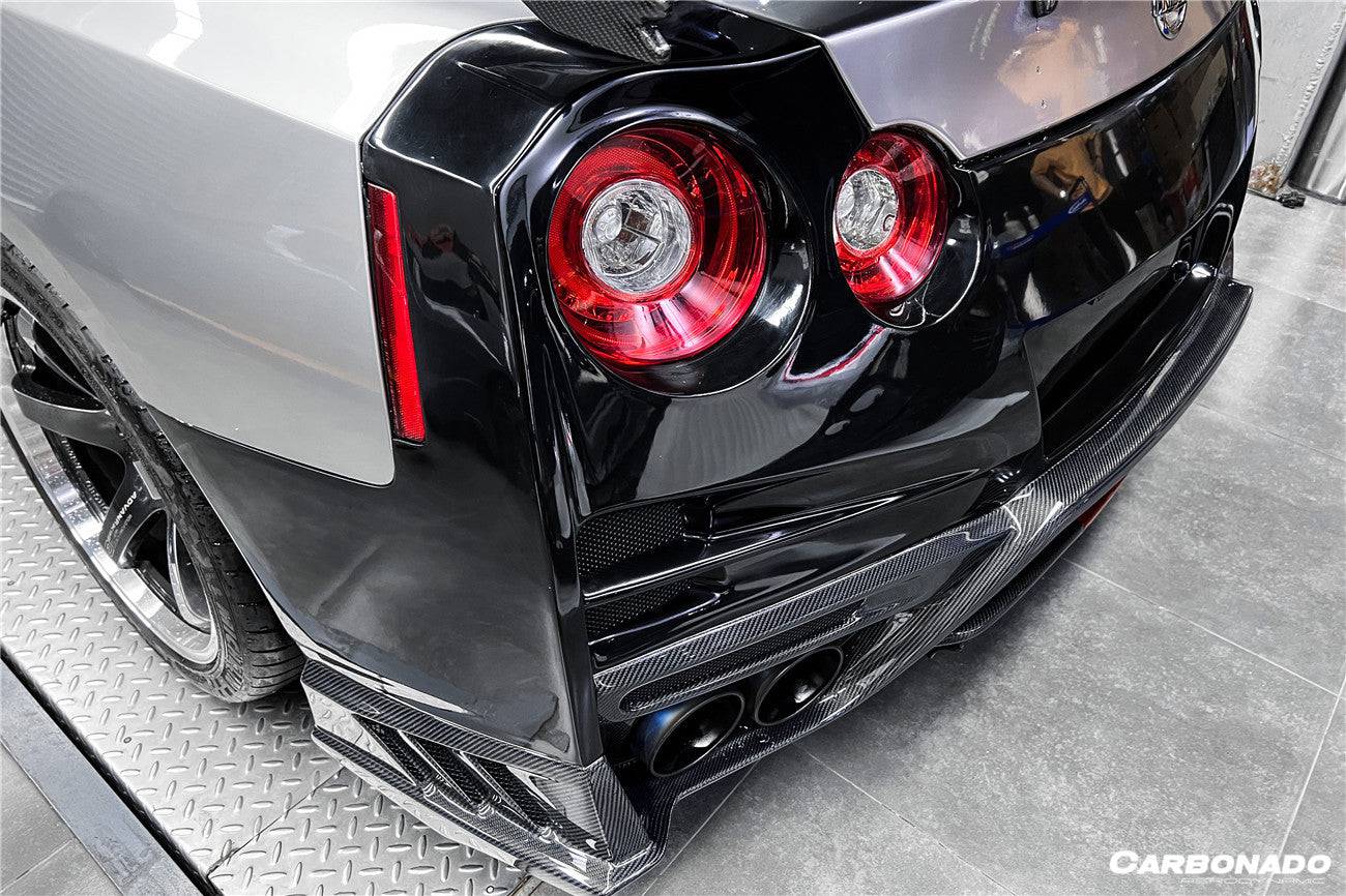 Carbonado 2008-2023 Nissan GTR R35 CBA DBA EBA TS Style Rear Bumper With Diffuser