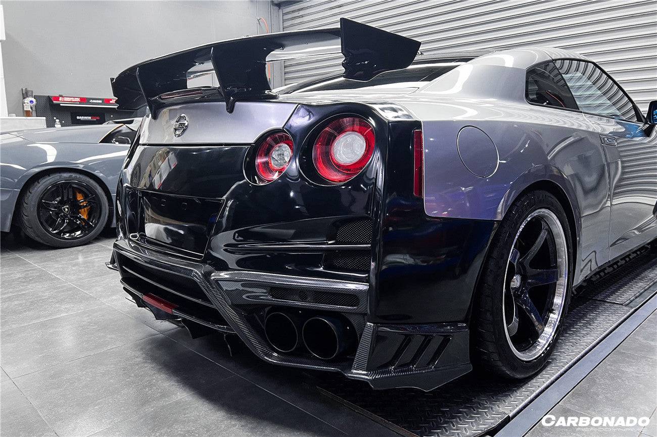 Carbonado 2008-2023 Nissan GTR R35 CBA DBA EBA TS Style Rear Bumper With Diffuser