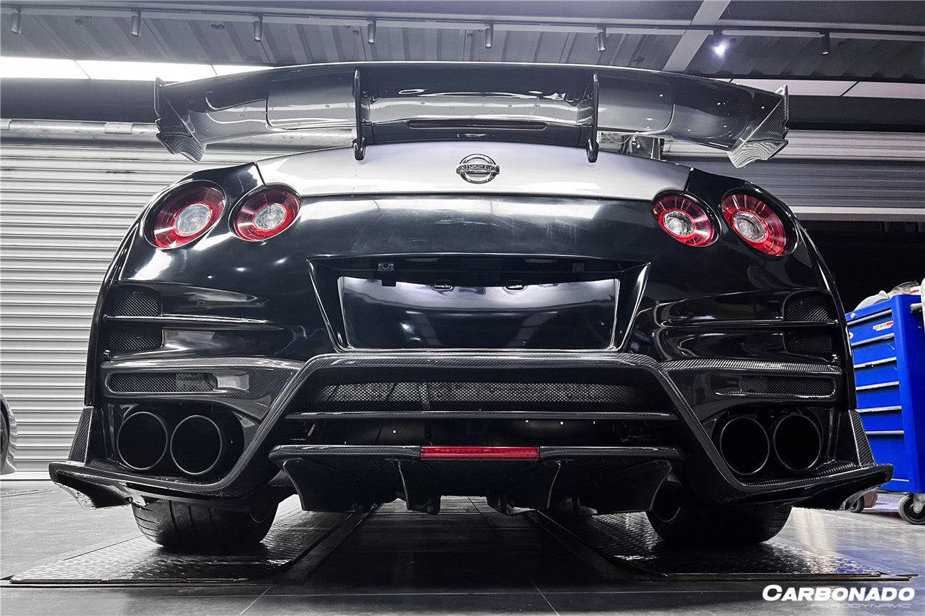 Carbonado 2008-2023 Nissan GTR R35 CBA DBA EBA TS Style Rear Bumper With Diffuser