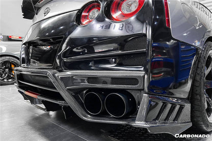 Carbonado 2008-2023 Nissan GTR R35 CBA DBA EBA TS Style Rear Bumper With Diffuser