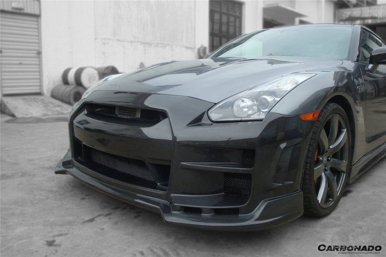 Carbonado BSE Style Front Bumper with LED | 2008-2016 Nissan GTR R35