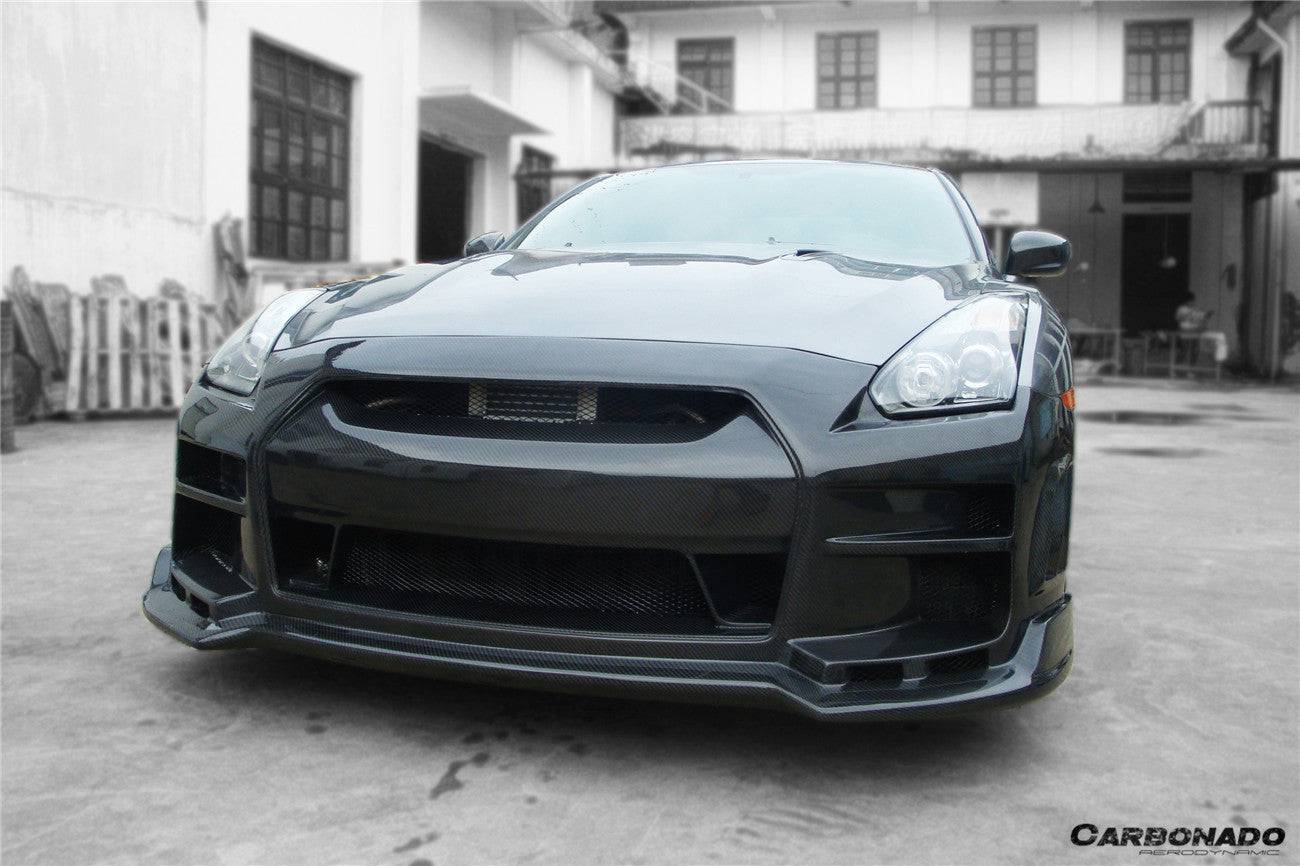 Carbonado BSE Style Front Bumper with LED | 2008-2016 Nissan GTR R35