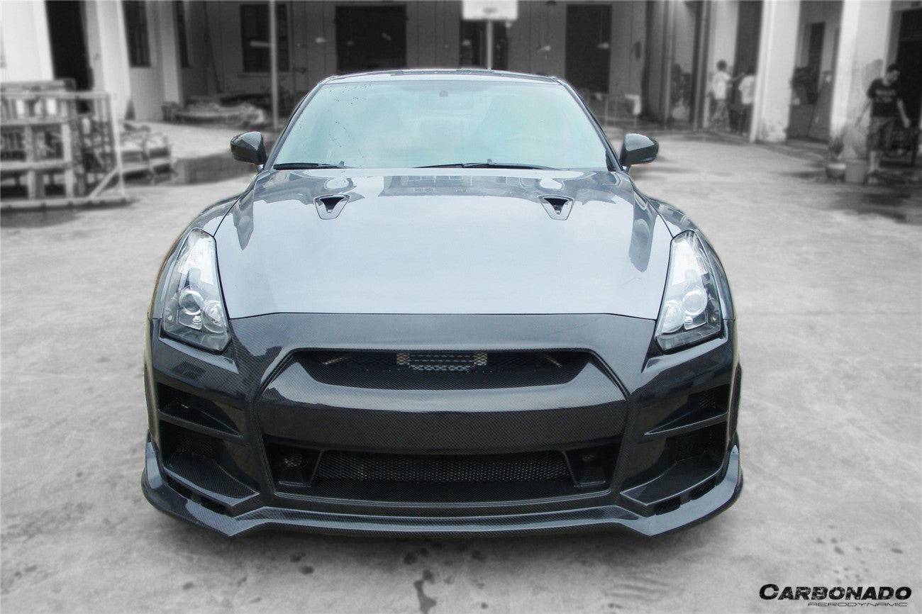 Carbonado BSE Style Front Bumper with LED | 2008-2016 Nissan GTR R35