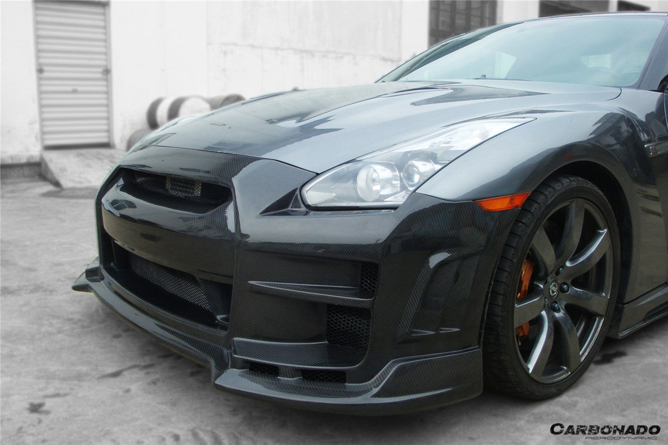 Carbonado BSE Style Front Bumper with LED | 2008-2016 Nissan GTR R35