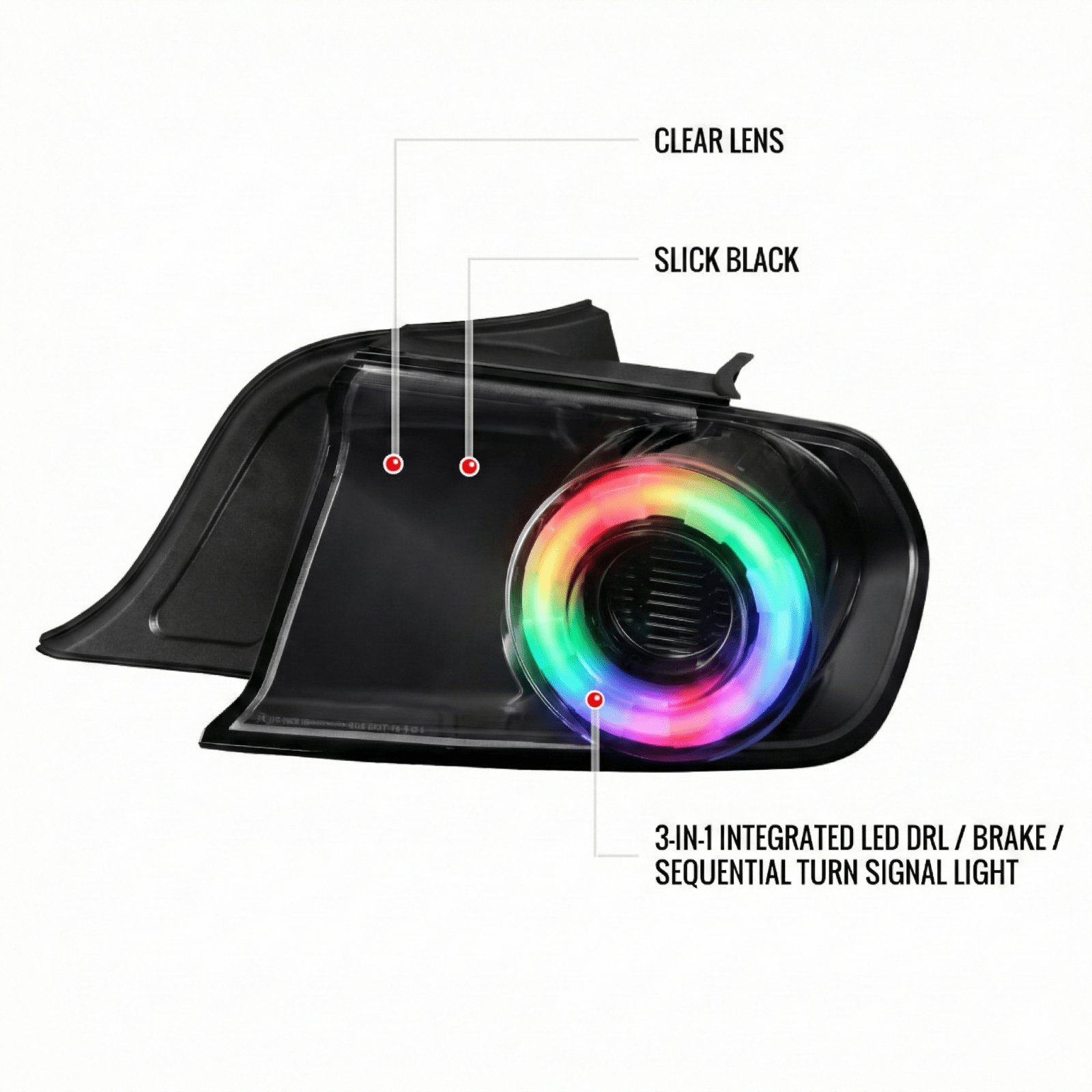 NTXGlow RGB Tail Lights | 2015-2022 Ford Mustang - 3