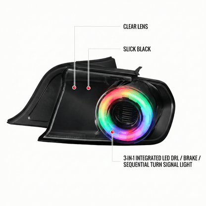 NTXGlow RGB Tail Lights | 2015-2022 Ford Mustang - 3