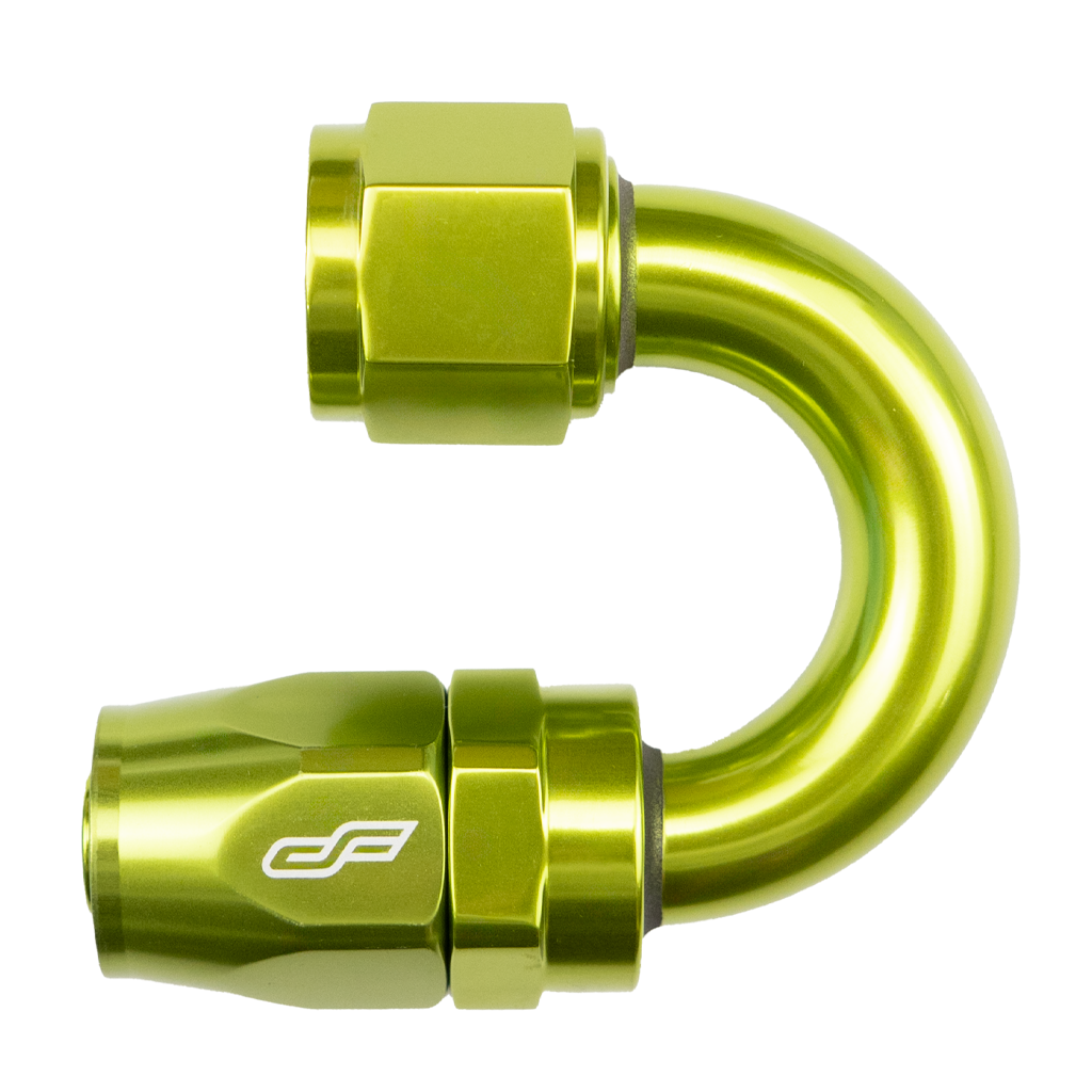 -10 AN 180 Degree Female Aluminum Hose End Fitting