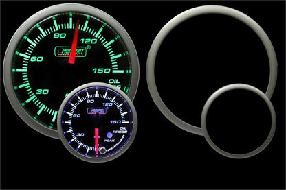 Prosport 2-1/16" Green/White Premium Oil Pressure gauge
