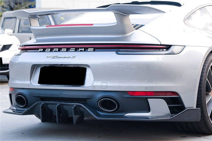 Carbonado 2019-2023 Porsche 911 992 Carrera   Targa Sport Design Bumper WP Style Dry Carbon Fiber Rear Lip