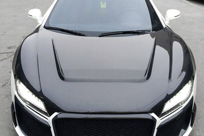 Capó de fibra de carbono estilo P para Audi R8 Coupé Spyder Carbonado 2006-2015