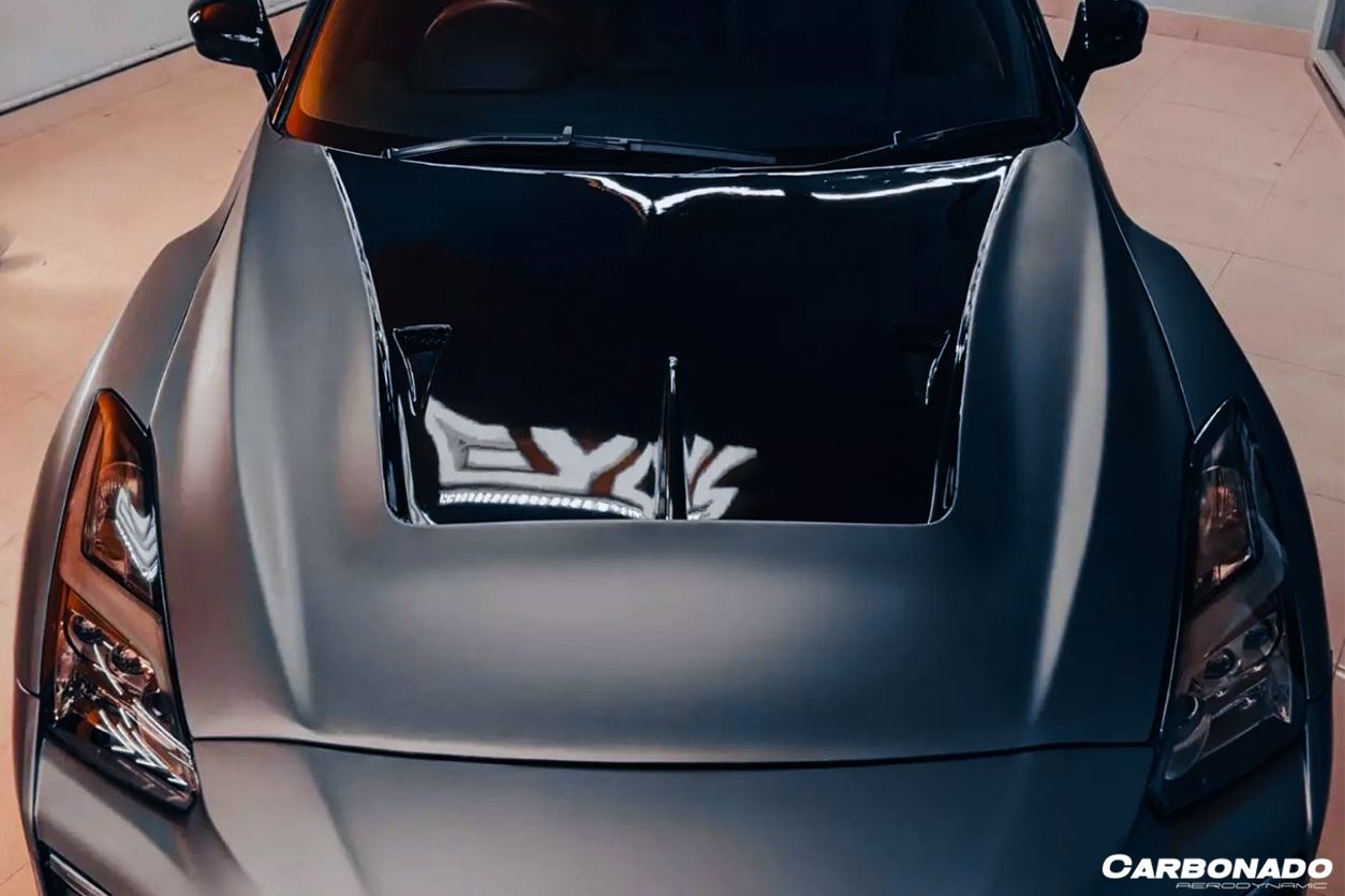 Capó de fibra de carbono estilo Nissan GTR R35 CBA DBA LII (2009-2016)