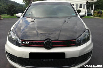 Carbonado 2010-2013 Volkswagen Golf 6 R20 GTI Rz Style Hood