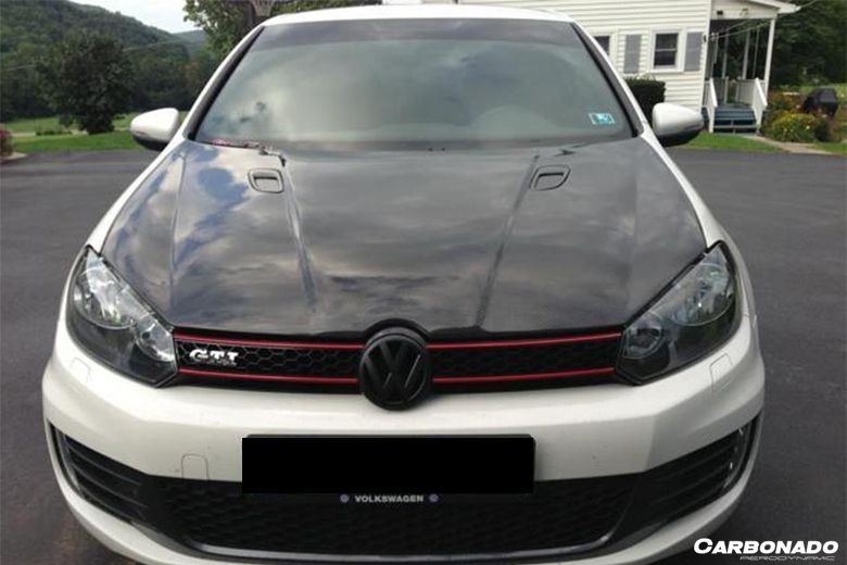 Carbonado 2010-2013 Volkswagen Golf 6 R20 GTI Rz Style Hood