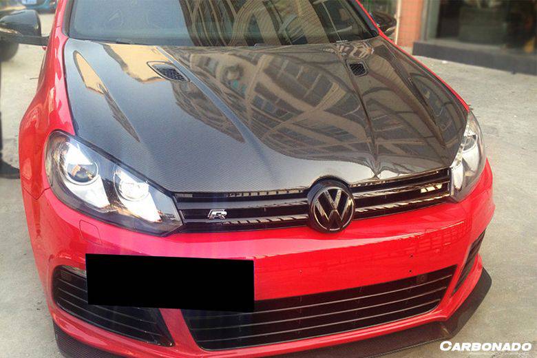 Carbonado 2010-2013 Volkswagen Golf 6 R20 GTI Rz Style Hood