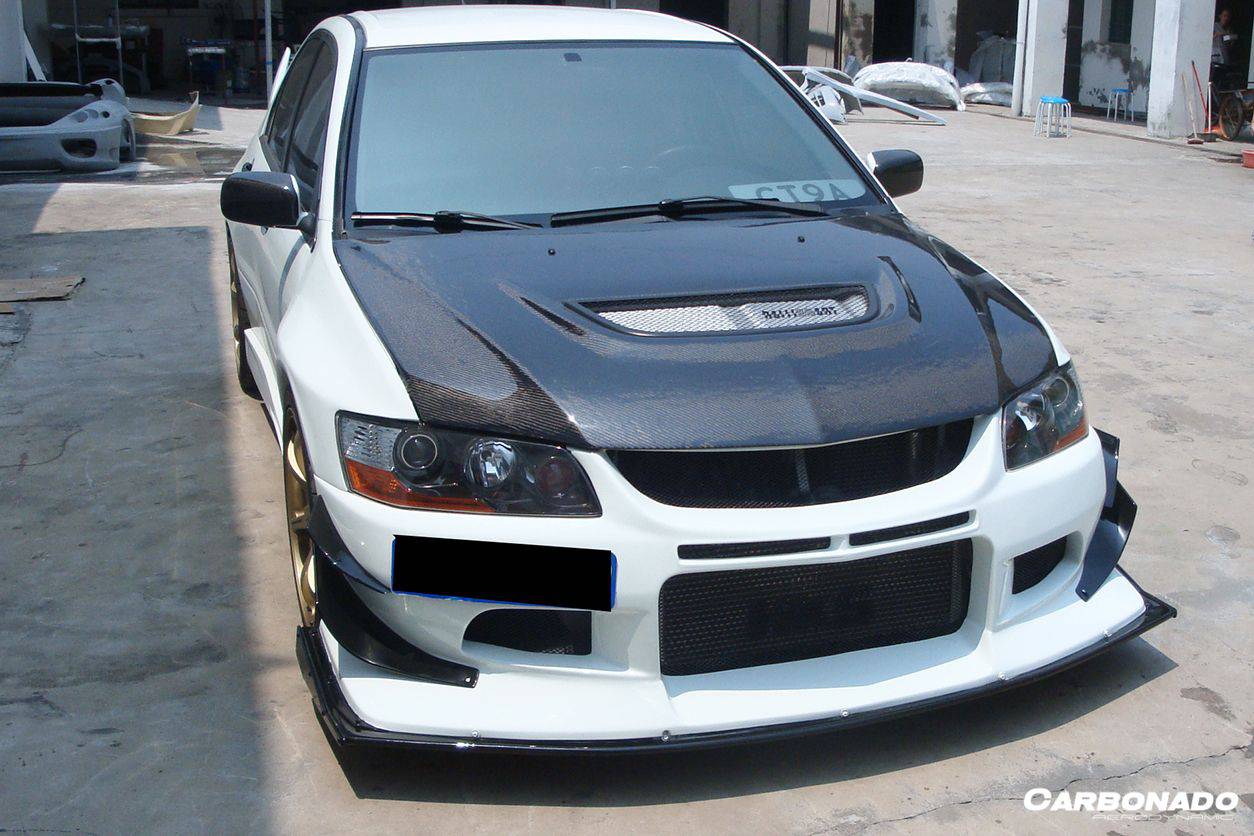 Carbonado VTS Style Front Bumper | 2003-2006 Mitsubishi Evo 7/8/9
