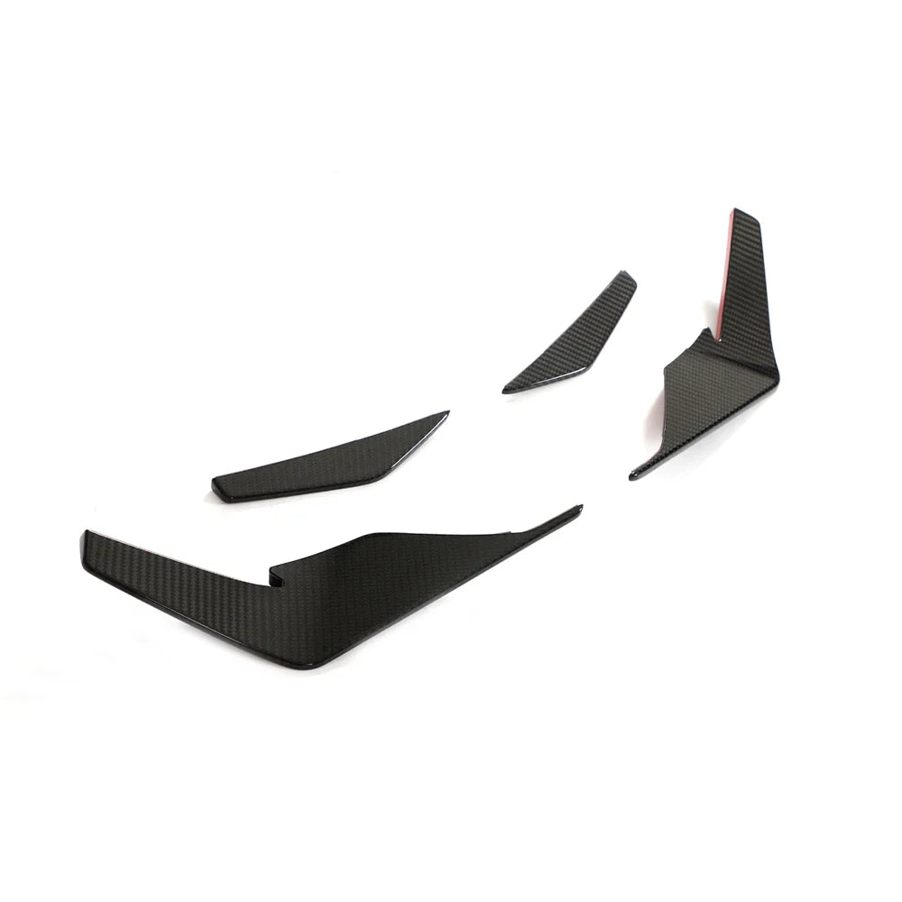 K2 Industries Audi R8 V10 GT / Performance Coupe 4S Gen 2 Facelift Dry Carbon Fiber Front Bumper Canards 2022 - 2023