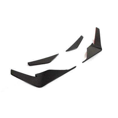 K2 Industries Audi R8 V10 GT / Performance Coupe 4S Gen 2 Facelift Dry Carbon Fiber Front Bumper Canards 2022 - 2023