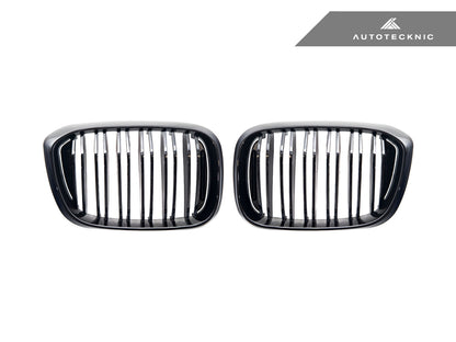 AutoTecknic Dual-Slats Gloss Black Front Grille Set - G01 X3 | G02 X4 Pre-LCI (ATK-BM-0256-DS-GB)