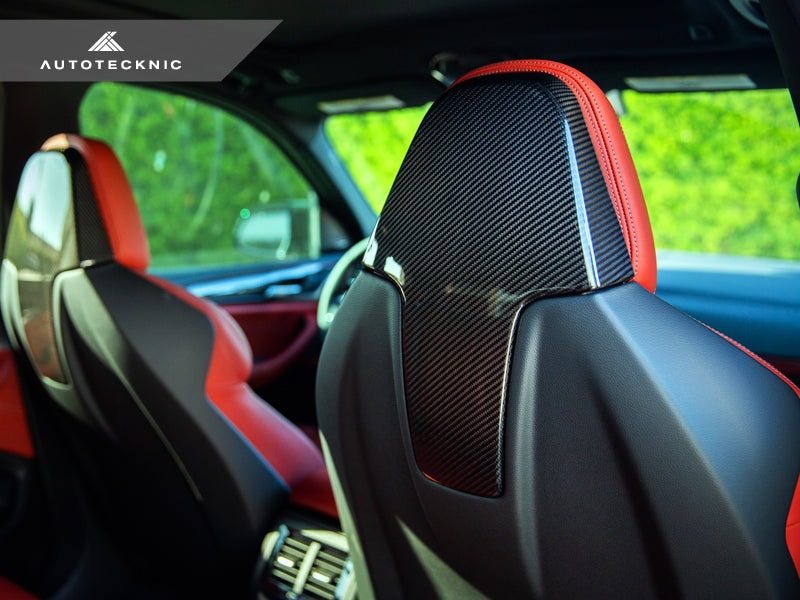 AutoTecknic Dry Carbon Seat Back Cover Set - F97 X3M | F98 X4M