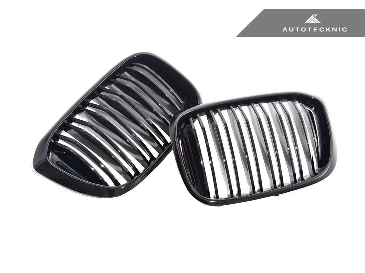 AutoTecknic Dual-Slats Gloss Black Front Grille Set - G01 X3 | G02 X4 Pre-LCI (ATK-BM-0256-DS-GB)