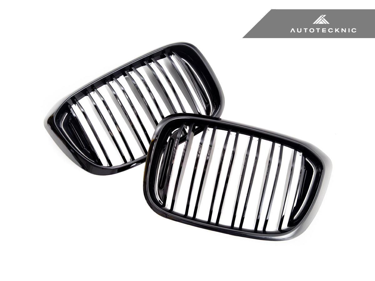 AutoTecknic Dual-Slats Gloss Black Front Grille Set - G01 X3 | G02 X4 Pre-LCI (ATK-BM-0256-DS-GB)
